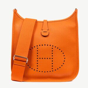 Hermes Evelyne III 29 Orange Taurillon Clemence Leather Shoulder Bag